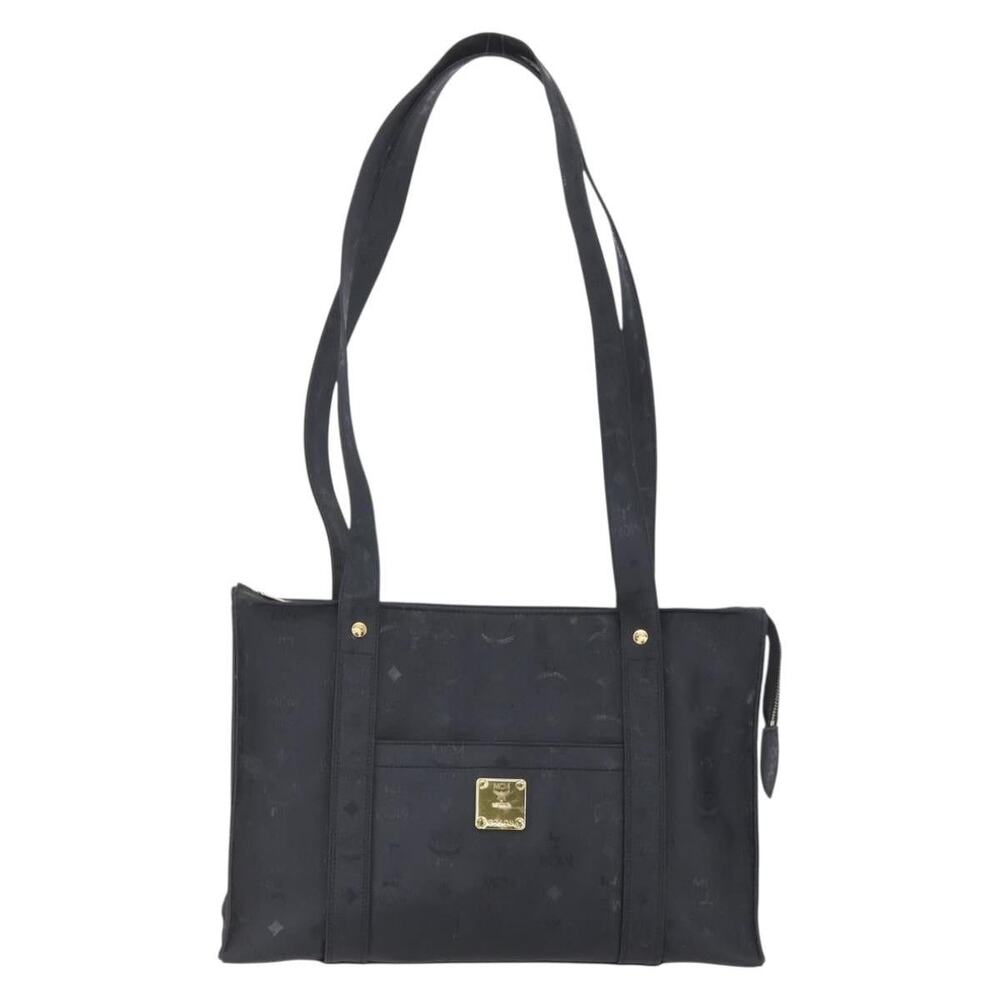MCM Visetos Logogram Shoulder Bag Black
